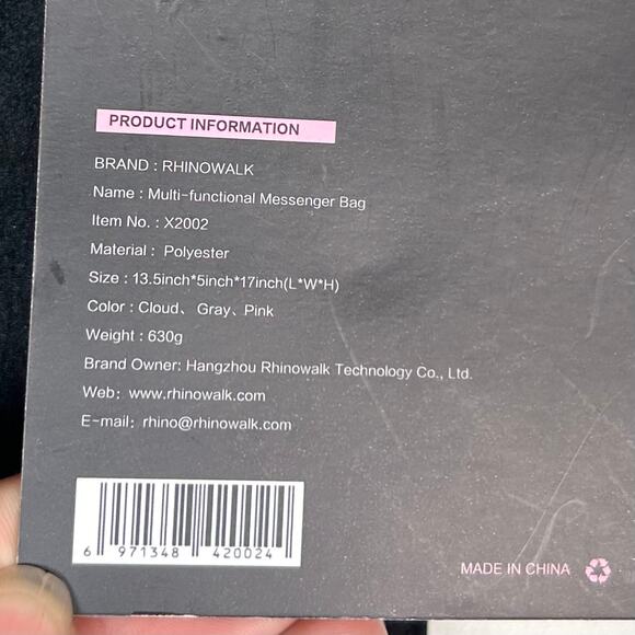 Rhinowalk messenger bag cycling striped convertible NWT waterproof travel - Picture 3 of 10